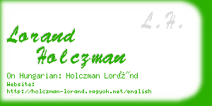 lorand holczman business card
